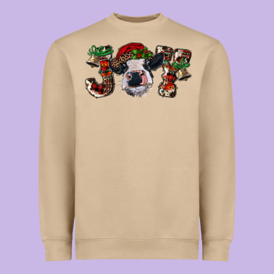 Heavyweight Sweatshirt Christmas Joy Heifer Cow