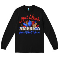 Black god bless america land that i love Long Sleeve Tee - HRA Design Shop