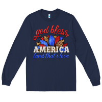 Navy god bless america land that i love Long Sleeve Tee - HRA Design Shop