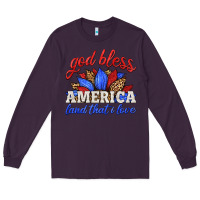 Plum god bless america land that i love Long Sleeve Tee - HRA Design Shop