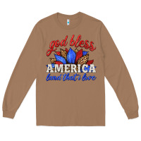 Toasted Coconut god bless america land that i love Long Sleeve Tee - HRA Design Shop