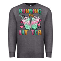 Charcoal Heather running on lit tea Premium Sweatshirt - MaliasSmallBusiness