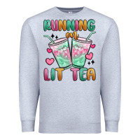 Heather Grey running on lit tea Premium Sweatshirt - MaliasSmallBusiness