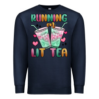 Navy running on lit tea Premium Sweatshirt - MaliasSmallBusiness