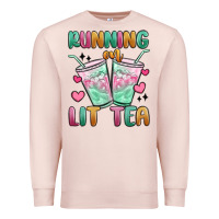 Pale Pink running on lit tea Premium Sweatshirt - MaliasSmallBusiness