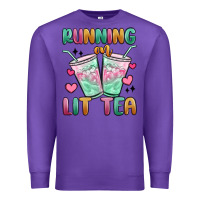 Purple running on lit tea Premium Sweatshirt - MaliasSmallBusiness