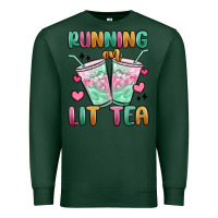 Sports Green running on lit tea Premium Sweatshirt - MaliasSmallBusiness