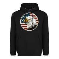 Black American Bald Eagle Heavyweight Hoodie - Jasminsmagicworld