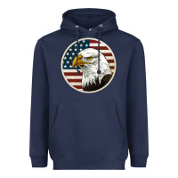 Navy American Bald Eagle Heavyweight Hoodie - Jasminsmagicworld