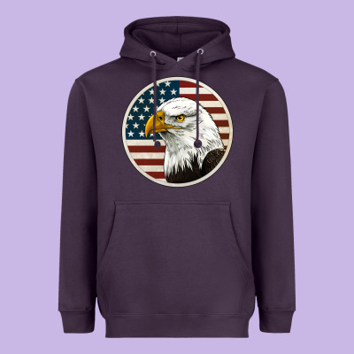 American Bald Eagle Heavyweight Hoodie Designed By Jasminsmagicworld