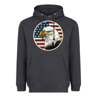 Smoke American Bald Eagle Heavyweight Hoodie - Jasminsmagicworld