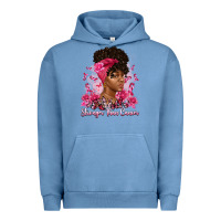 Pigment Pebble Blue stronger than cancer Urban Hoodie - Artiststas