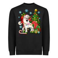 Black Christmas unicorn Heavyweight Sweatshirt - Zillion Design Studio