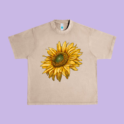 Sunflower Urban Heavy Tee Designed By Ranaportraitstore