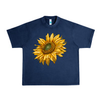 Navy sunflower Urban Heavy Tee - RanaPortraitStore