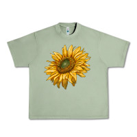 Oil Green sunflower Urban Heavy Tee - RanaPortraitStore