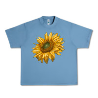 Pebble Blue sunflower Urban Heavy Tee - RanaPortraitStore