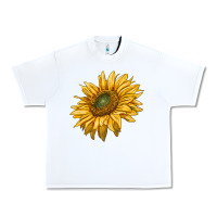 White sunflower Urban Heavy Tee - RanaPortraitStore