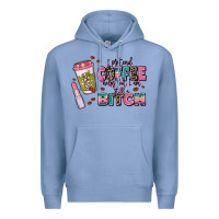 Colony Blue i pretend coffee helps but im still a bitch Premium Hoodie - MaliasSmallBusiness