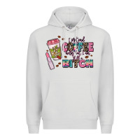 Dove Grey i pretend coffee helps but im still a bitch Premium Hoodie - MaliasSmallBusiness