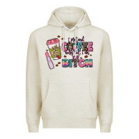 Oatmeal Heather i pretend coffee helps but im still a bitch Premium Hoodie - MaliasSmallBusiness