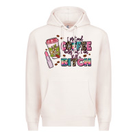 Pale Pink i pretend coffee helps but im still a bitch Premium Hoodie - MaliasSmallBusiness