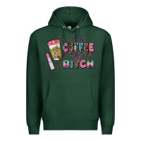 Sports Green i pretend coffee helps but im still a bitch Premium Hoodie - MaliasSmallBusiness