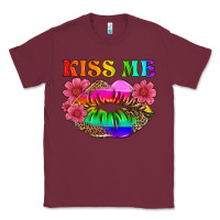 Burgundy lgbtq kiss me Classic Tee - HRA Design Shop