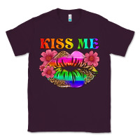 Plum lgbtq kiss me Classic Tee - HRA Design Shop
