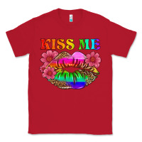 Red lgbtq kiss me Classic Tee - HRA Design Shop
