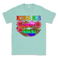 Seafoam lgbtq kiss me Classic Tee - HRA Design Shop