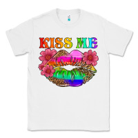 White lgbtq kiss me Classic Tee - HRA Design Shop