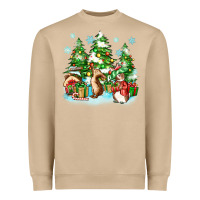 Mushroom christmas rabbits Heavyweight Sweatshirt - Zillion Design Studio