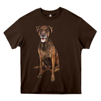 Chocolate Brown plott hound Heavy Core Tee - LillyAllenDesigns