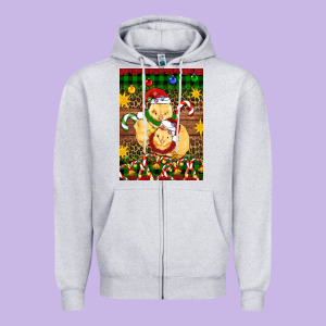 Christmas Chick Air Freshener Zipper Hoodie Designed By Artiststas