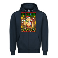Navy Christmas chick air freshener Zipper Hoodie - Artiststas