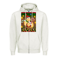 Oatmeal Heather Christmas chick air freshener Zipper Hoodie - Artiststas