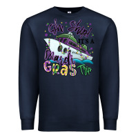 Navy oh ship it's a mardi gras trip Premium Sweatshirt - MaliasSmallBusiness