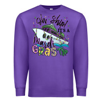 Purple oh ship it's a mardi gras trip Premium Sweatshirt - MaliasSmallBusiness