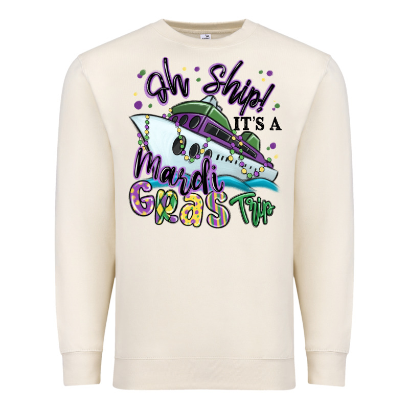 Oh Ship It's A Mardi Gras Trip Premium Sweatshirt by MaliasSmallBusiness | Teevron