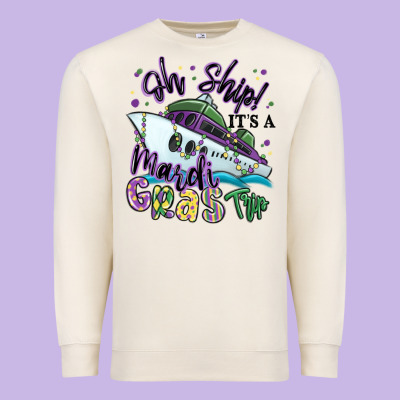Oh Ship It's A Mardi Gras Trip Premium Sweatshirt Designed By Maliassmallbusiness