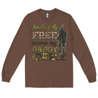 Chestnut land of the free because my daddy is brave Long Sleeve Tee - HRA Design Shop