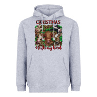 Heather Grey christmas with my herd cows Heavyweight Hoodie - BarkalooDesign
