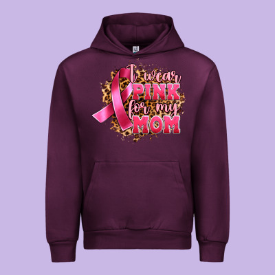 I Wear Pink For My Mom Urban Hoodie Designed By Artiststas