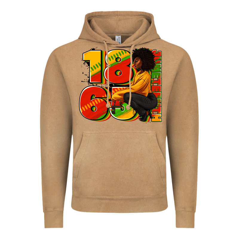1865 Juneteenth Afro Woman Vintage Hoodie by RanaPortraitStore | Teevron