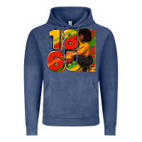 Vintage Denim 1865 Juneteenth afro woman Vintage Hoodie - RanaPortraitStore