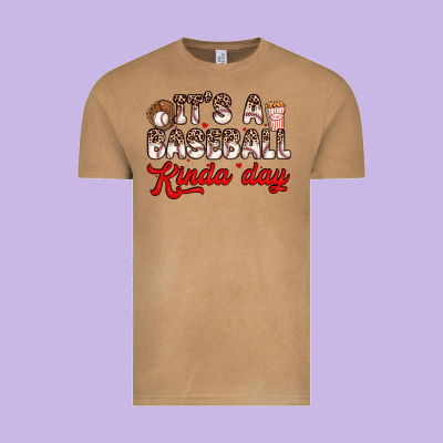 It S A Baseball Kinda Day Vintage Tee Designed By Zillion Design Studio