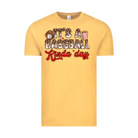 Vintage Mustard it s a baseball kinda day Vintage Tee - Zillion Design Studio
