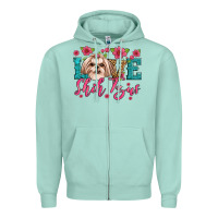 Seafoam love shih tzus Zipper Hoodie - JahusDesignShop