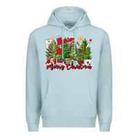 Blue Mist merry christmas nurse trees Premium Hoodie - MaliasSmallBusiness